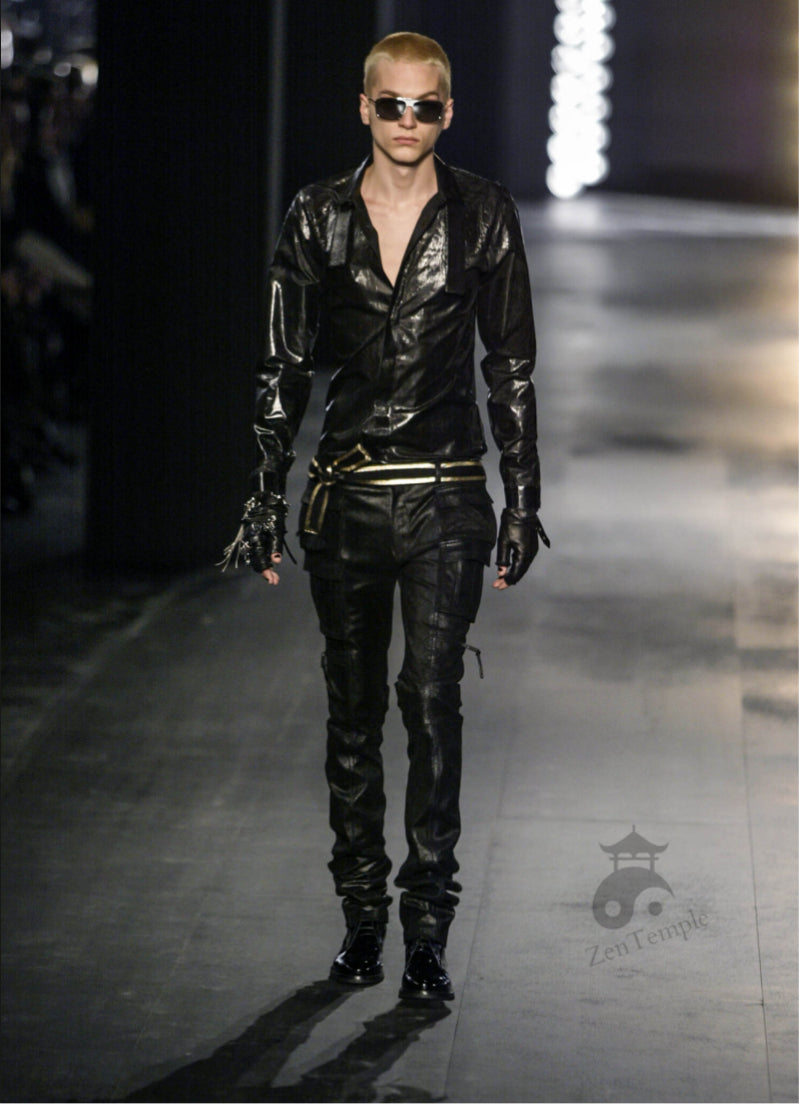 Dior Homme AW03 “Luster” PVC coated cargo trousers