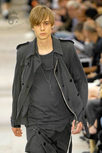 Number Nine SS08 "Birds' cotton/cashmere biker jacket