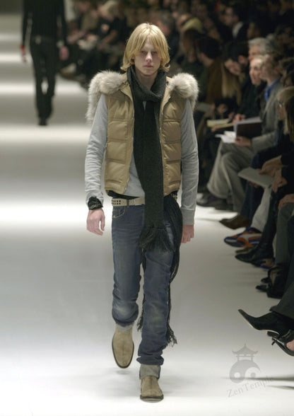 Dior Homme AW04 "Victim of the crime" suede studded leather belt