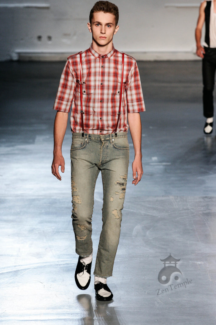 Dior Homme SS06 Military plaid button up shirt