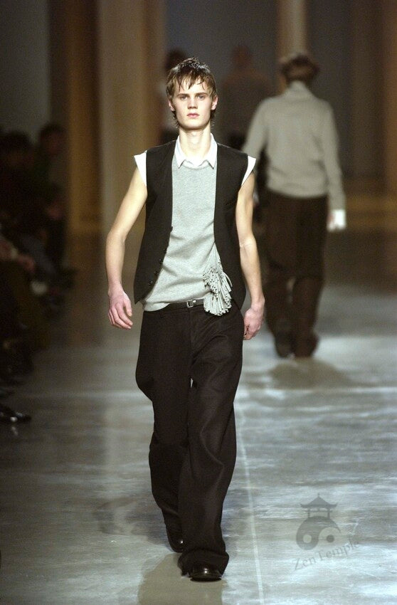 Dior Homme AW02 “reflexion” wool/cashmere wide trousers