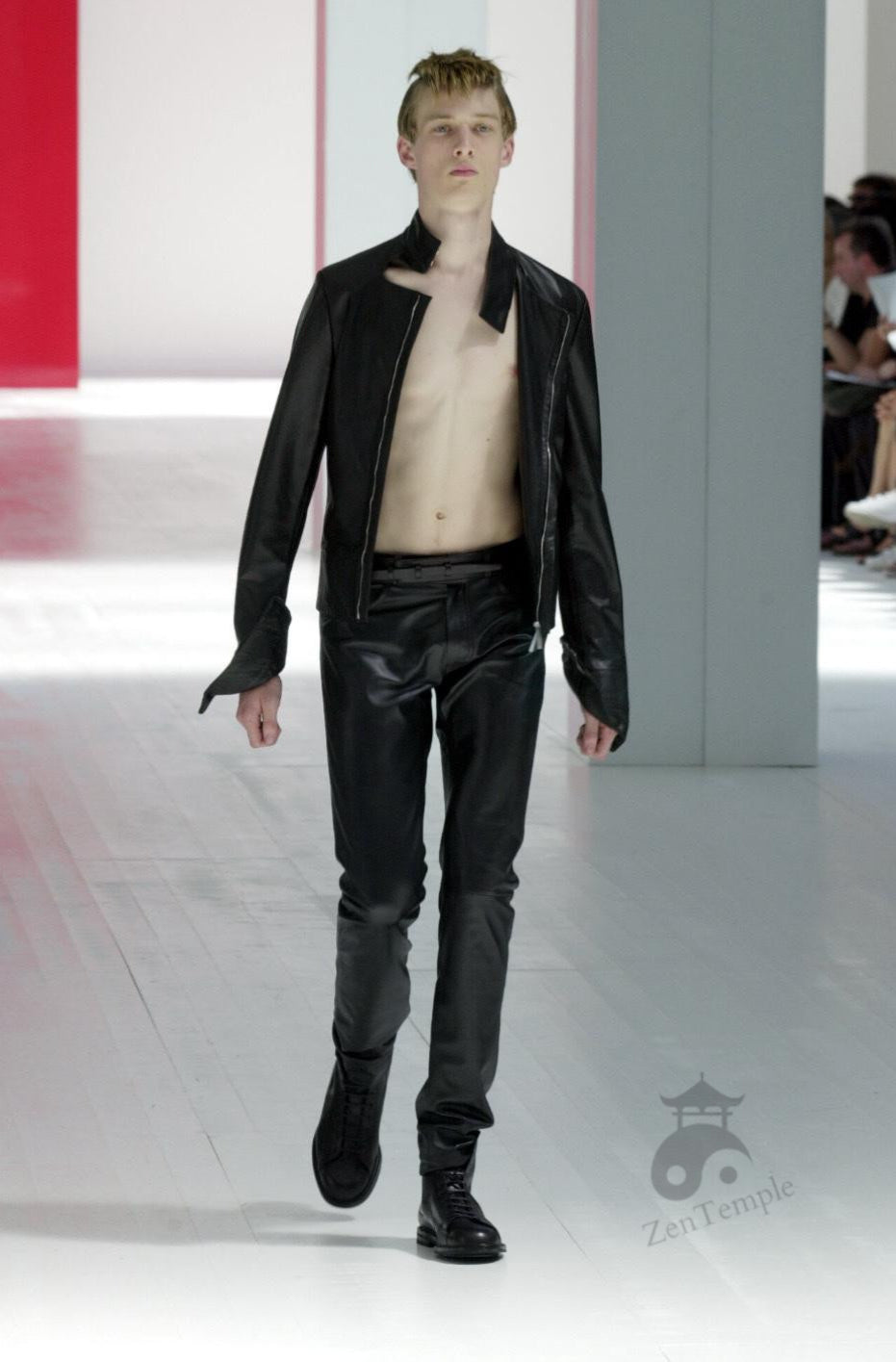 Dior Homme SS02 “Red/Boys don’t cry” lambskin moto jacket