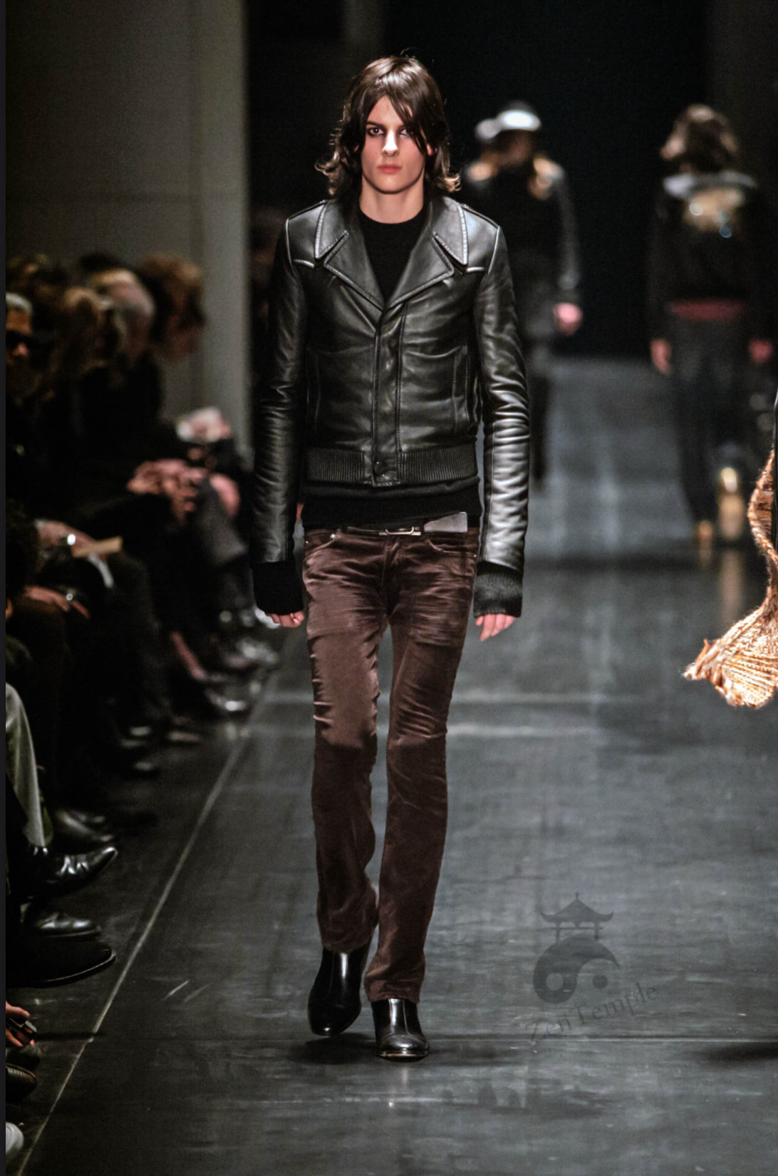 Dior Homme AW05 "in the morning" velvet bootcut trousers