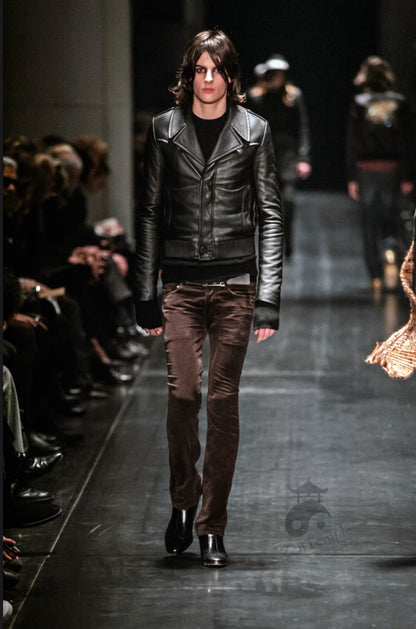 Dior Homme AW05 "in the morning" velvet bootcut trousers