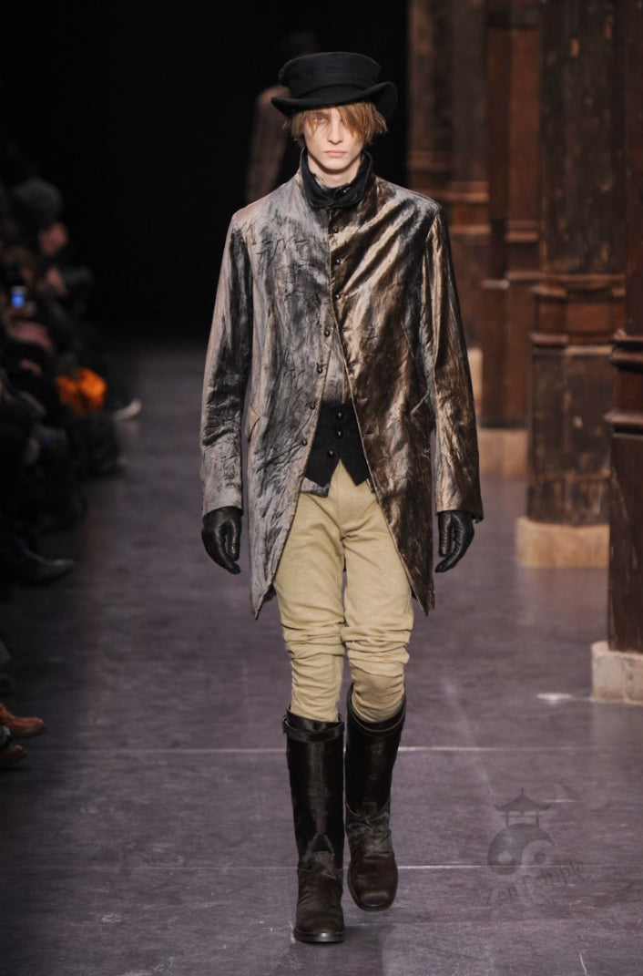 Ann Demeulemeester AW09 "Day Zero" High collared button up jacket