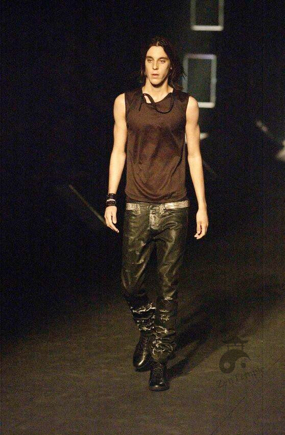 Dior Homme SS04 "STRIP" distressed waxed Denim