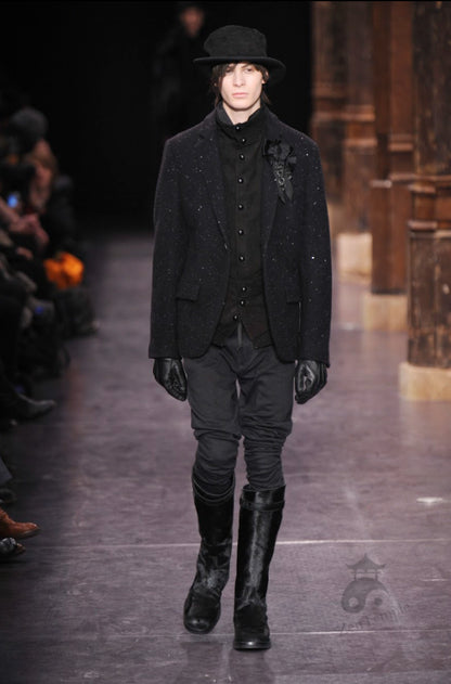 Ann Demeulemeester AW09 "Day Zero" High collared button up jacket