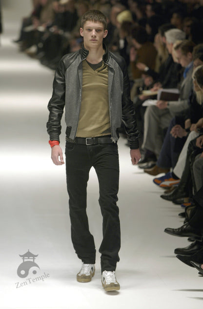 Dior Homme AW04 “VOTC” wool/cashmere leather bomber jacket