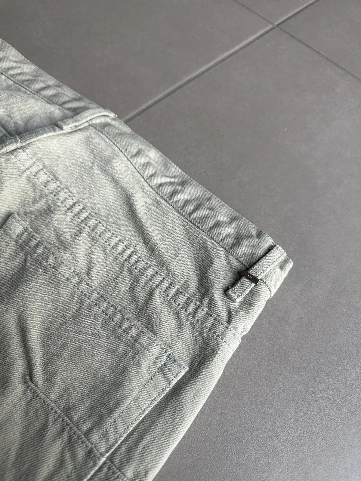 Dior Homme SS06 pastel green clawmark denim