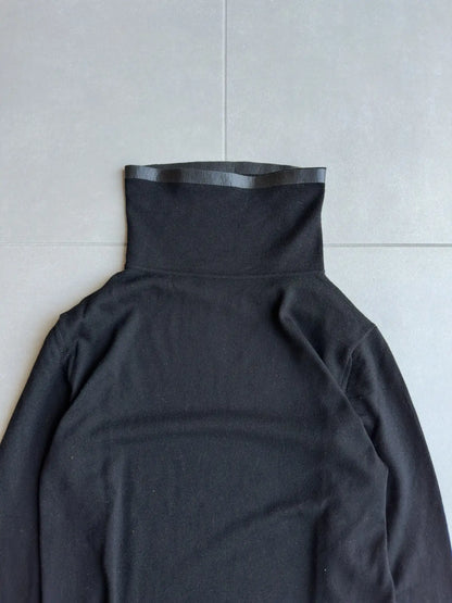 Dior Homme AW03 “Luster” waxed loose high neck sweater