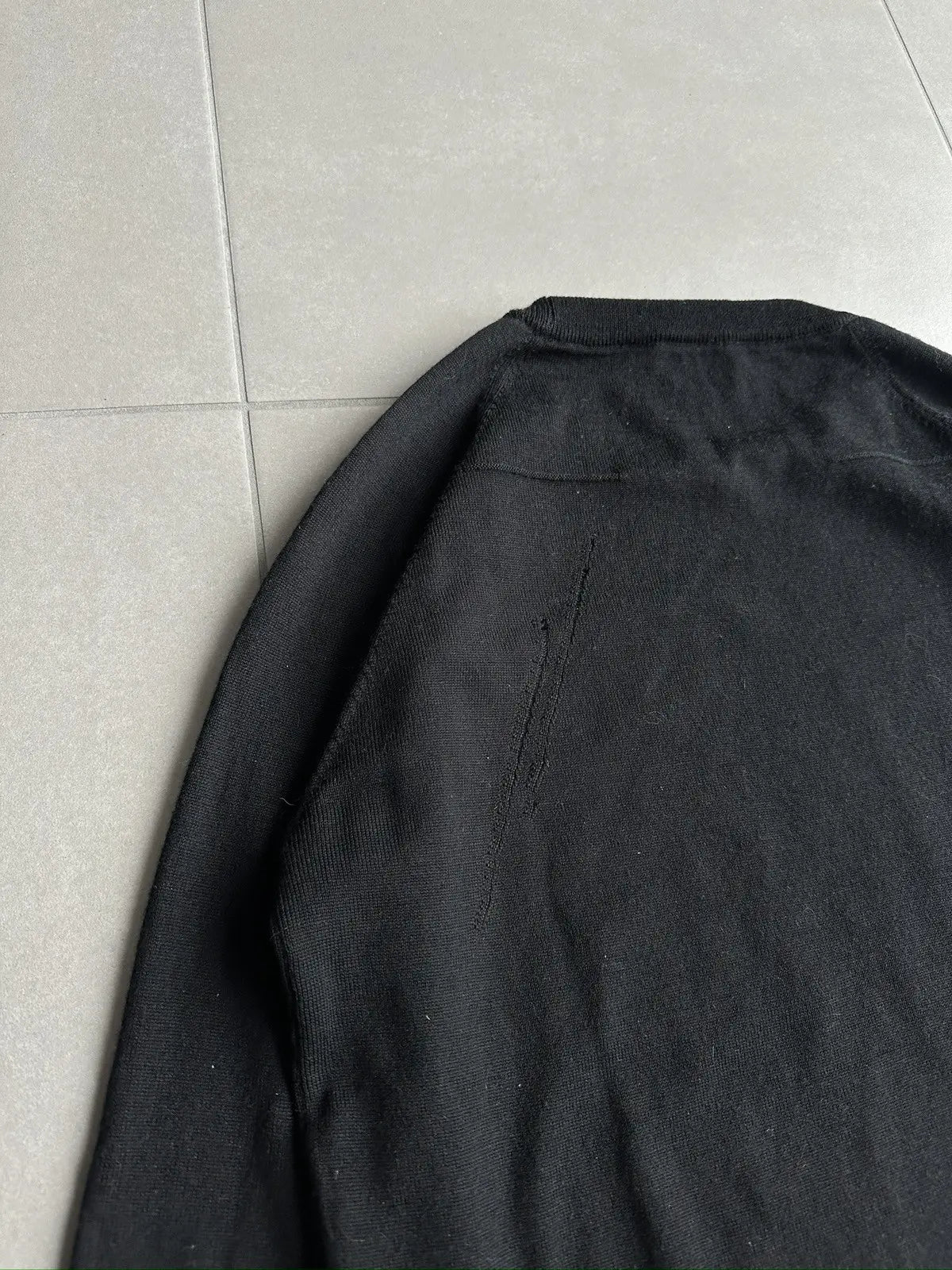 Dior Homme AW05 "in the morning" distressed wool sweater