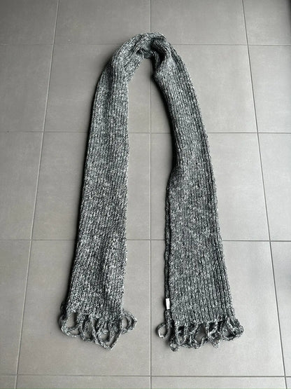 Dior Homme AW07 “Navigate” Alpaca blend big fringe shawl