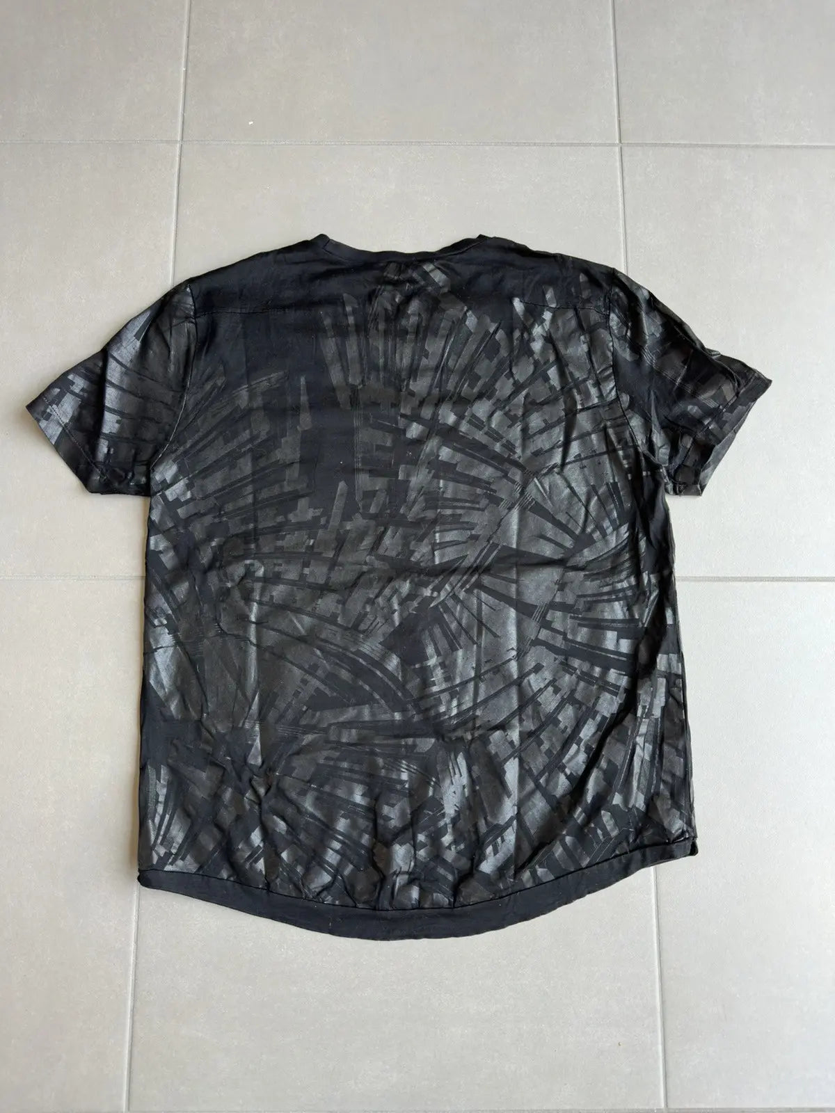 Dior Homme SS04 “Strip” waxed pattern T-shirt
