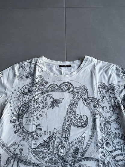 Balmain Homme AW09 distressed paisley print T-shirt