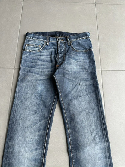 Dior Homme SS08 “Under My Car” paint splatter denim