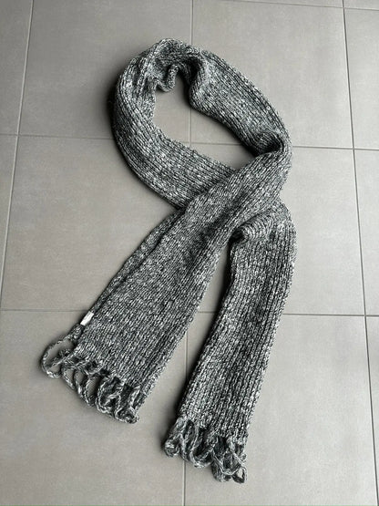 Dior Homme AW07 “Navigate” Alpaca blend big fringe shawl