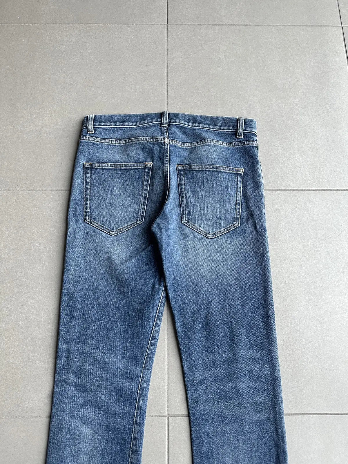 サンローラン パリ 2017AW D02 ウォッシュド ウィスカード ブルーデニム