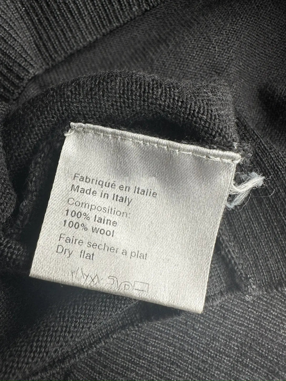 Dior Homme AW05 "in the morning" distressed wool sweater