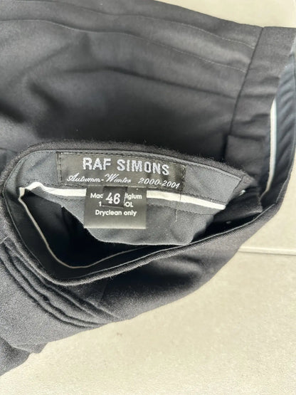 Raf Simons AW2000 “confusion” pleated wool wide trousers