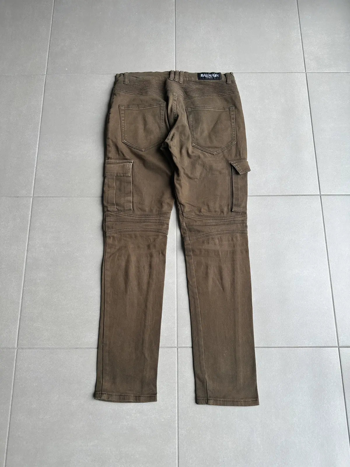 Balmain Homme SS14 cargo biker denim