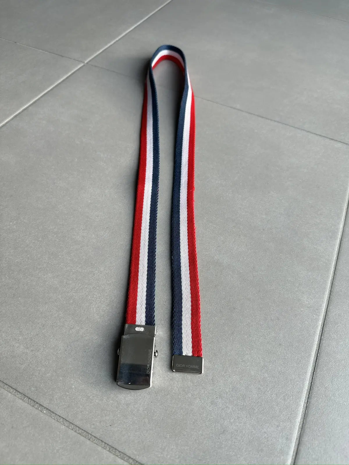 Dior Homme SS06 tri colour canvas belt