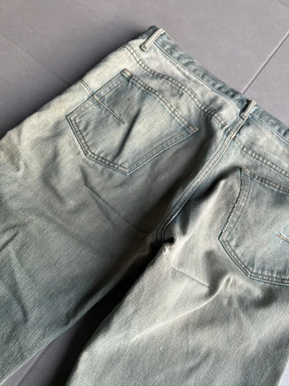 Dior Homme SS04 “Strip” washed ice bleu claire denim