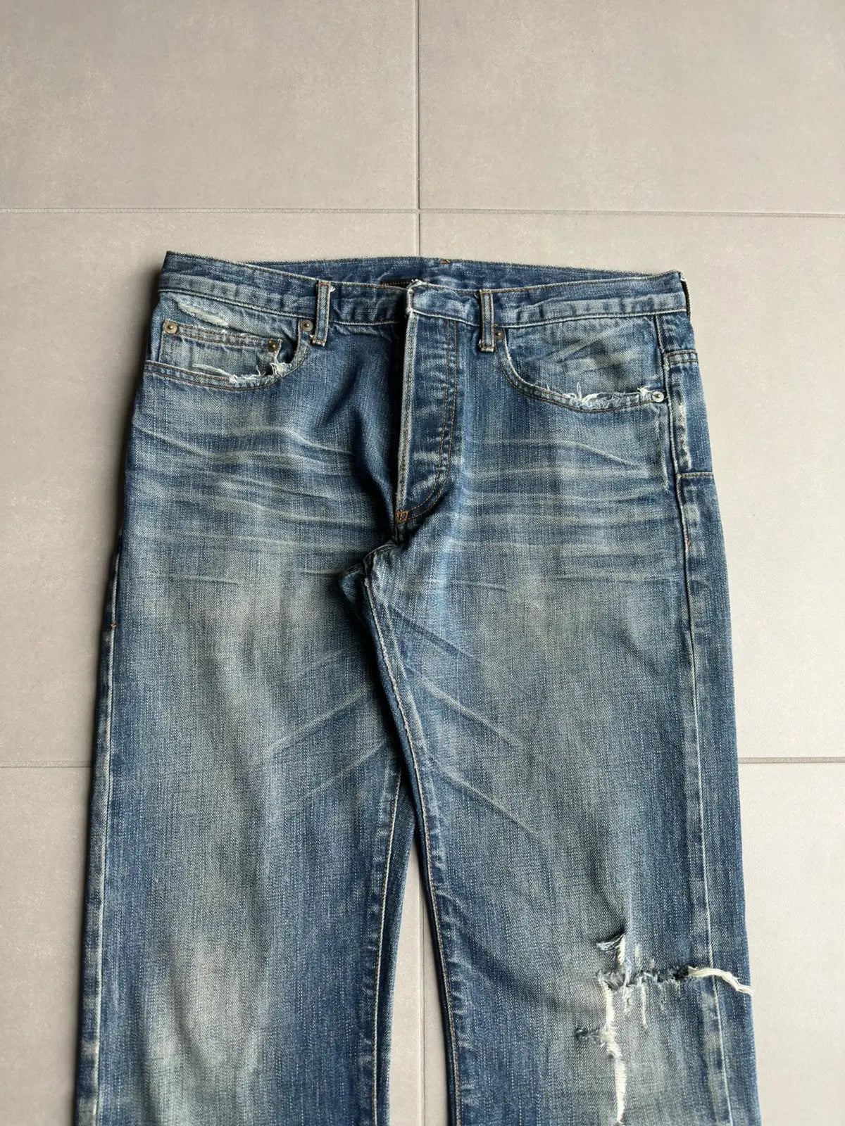 Dior homme SS03 “Follow me” distressed clawmark denim