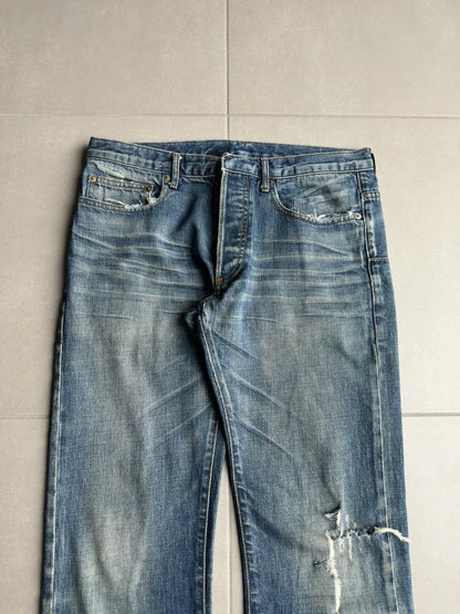 Dior homme SS03 “Follow me” distressed clawmark denim