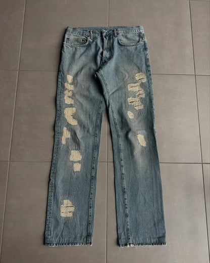 Dior Homme SS06 “The World Is A Mess, But His Hair Was Perfect” crash denim