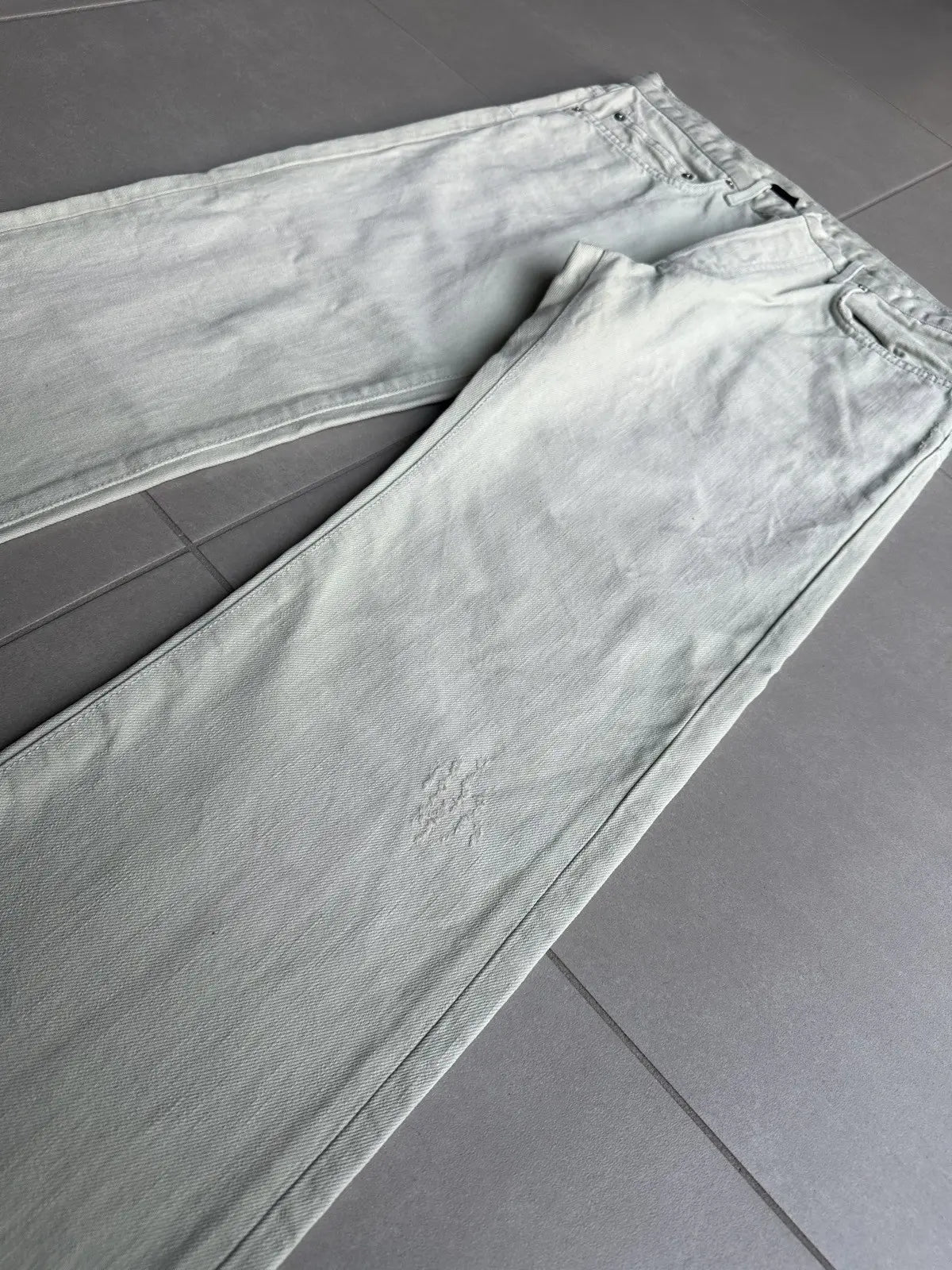 Dior Homme SS06 pastel green clawmark denim