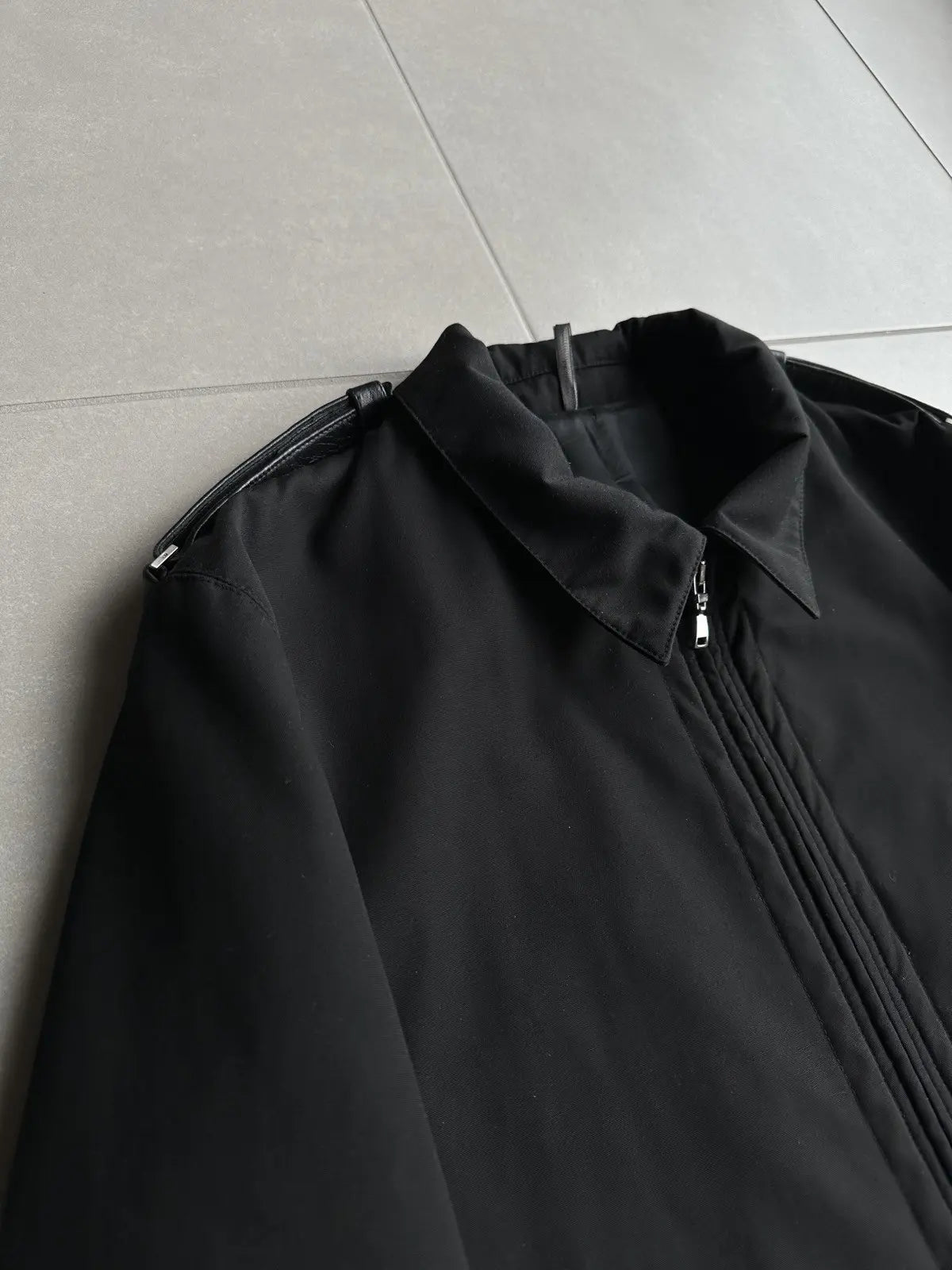 Dior homme AW02 “Reflexion” leather trimmed moto jacket