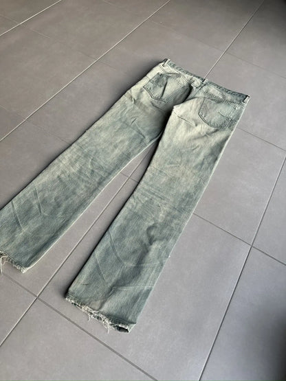 Dior Homme SS04 “Strip” washed ice bleu claire denim