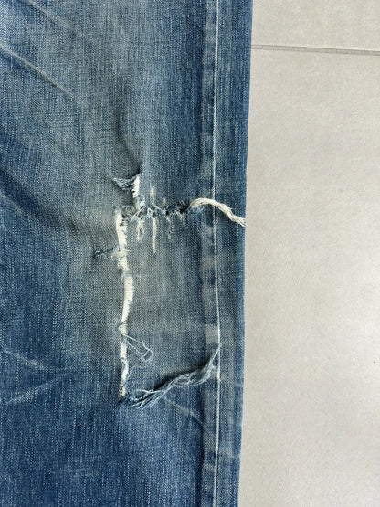 Dior homme SS03 “Follow me” distressed clawmark denim