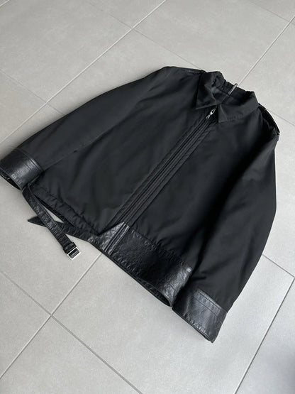 Dior homme AW02 “Reflexion” leather trimmed moto jacket