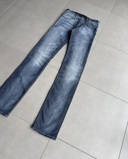 Dior Homme SS08 “Under My Car” paint splatter denim
