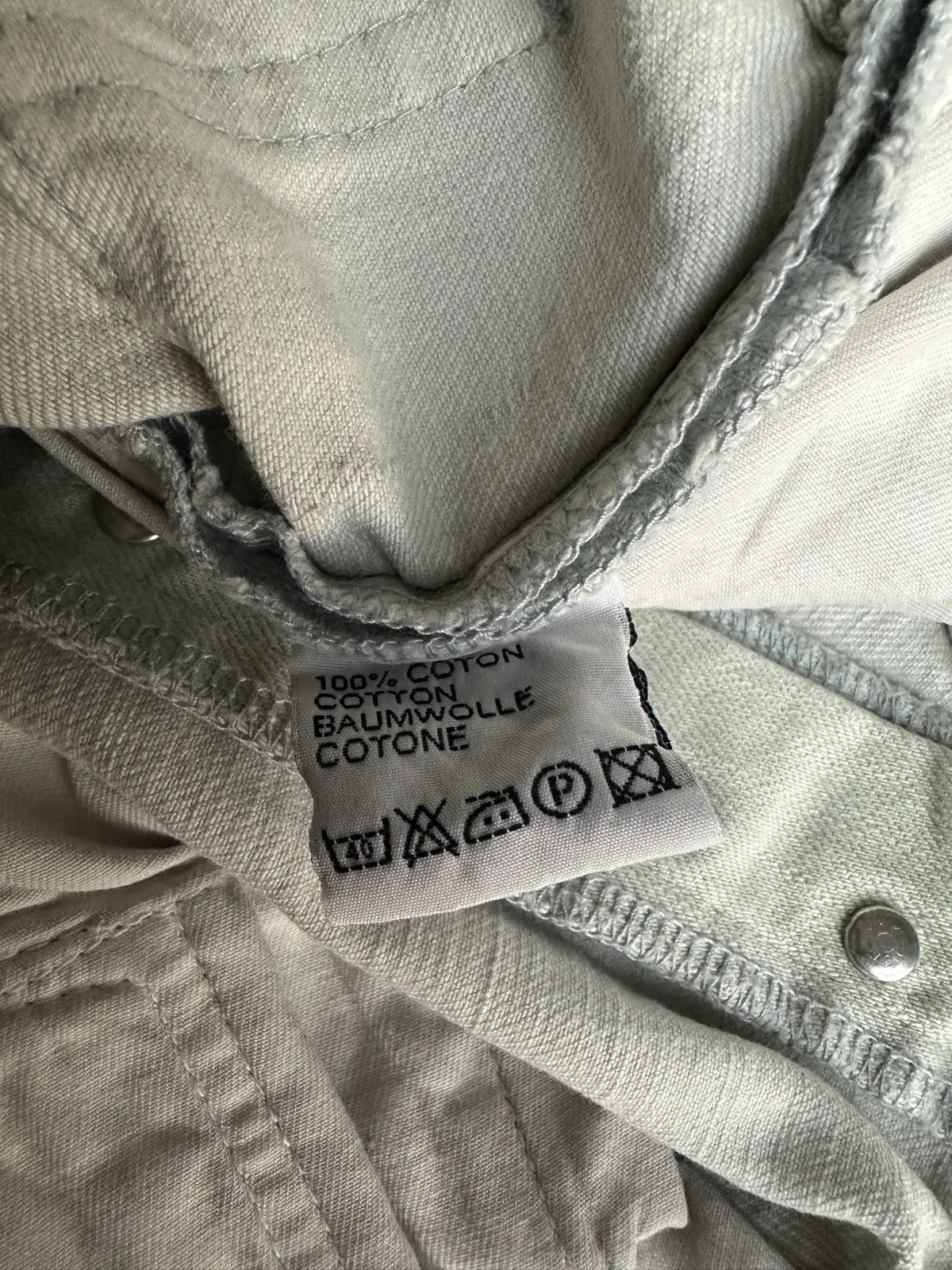 Dior Homme SS06 pastel green clawmark denim