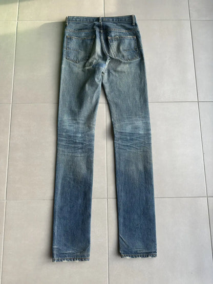 Dior homme by Hedi Slimane washed clawmark jeans