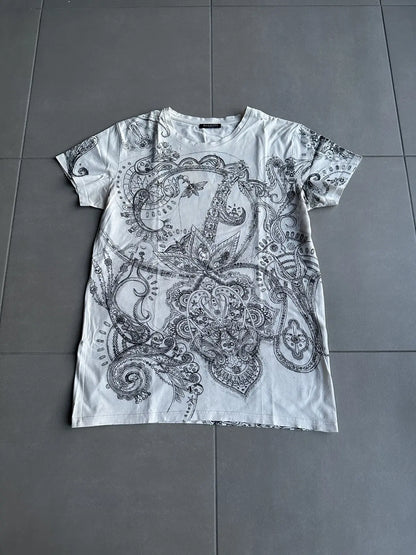 Balmain Homme AW09 distressed paisley print T-shirt
