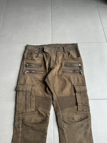 Balmain Homme SS14 cargo biker denim