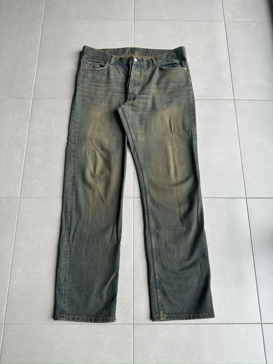 Helmut Lang vintage classic cut stained denim