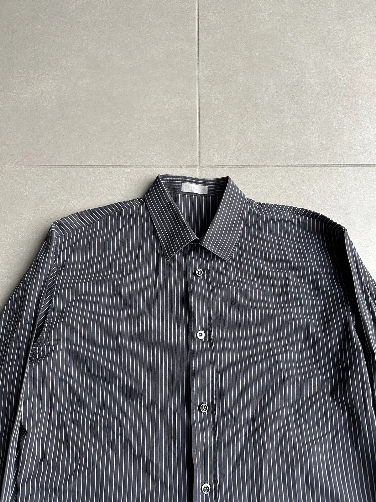 Dior Homme AW06 "These grey days" striped button up shirt