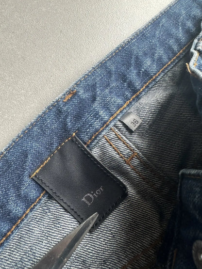 Dior Homme AW06 washed blue clawmark jeans