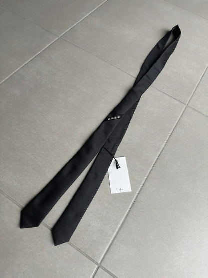 Dior Homme SS04 "Strip" 4 Bee skinny silk tie by