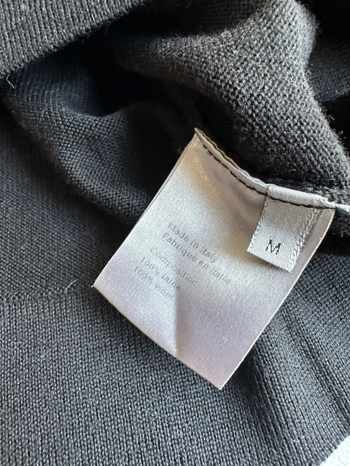 Dior Homme AW03 “Luster” waxed loose high neck sweater
