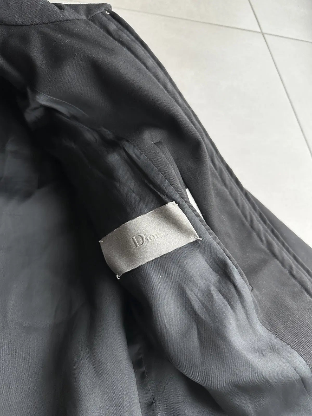 Dior homme AW02 “Reflexion” leather trimmed moto jacket