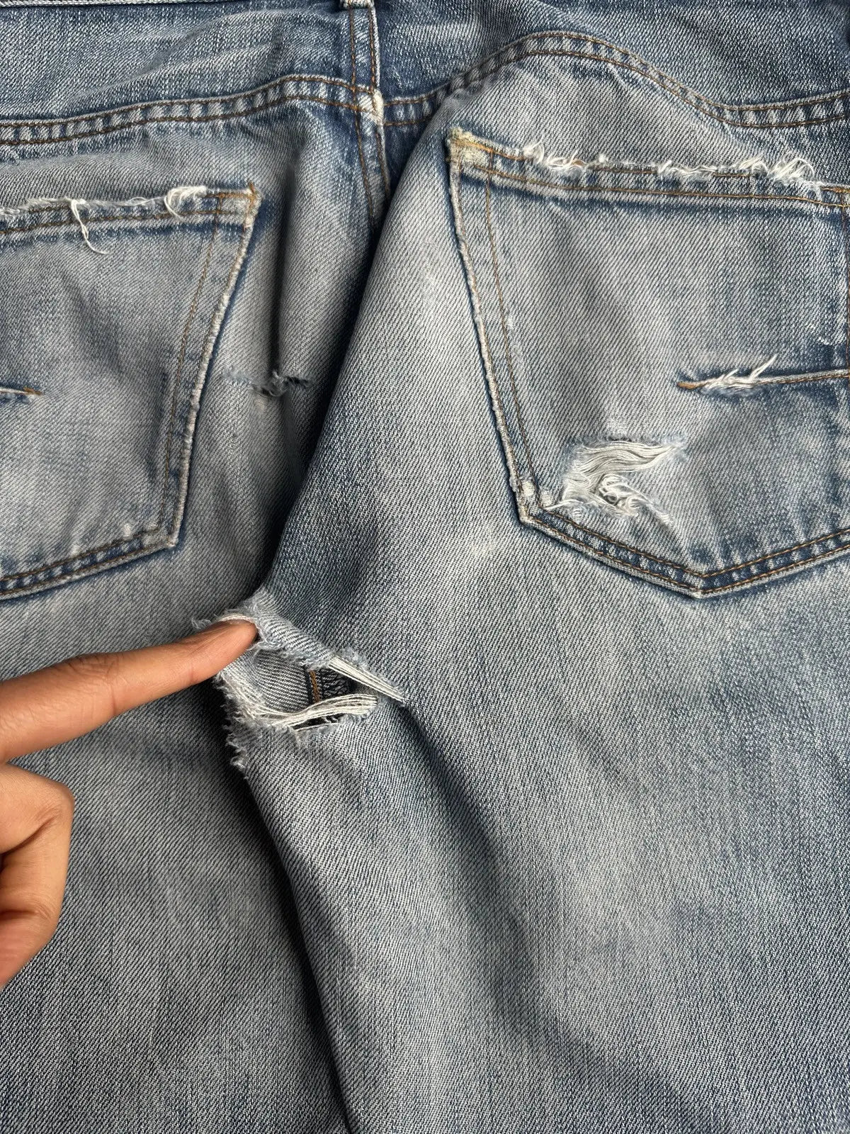 Dior homme AW06 “these grey days” washed clawmark jeans