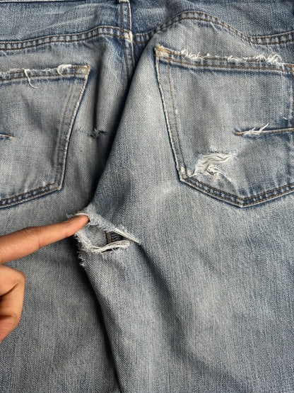 Dior homme AW06 “these grey days” washed clawmark jeans