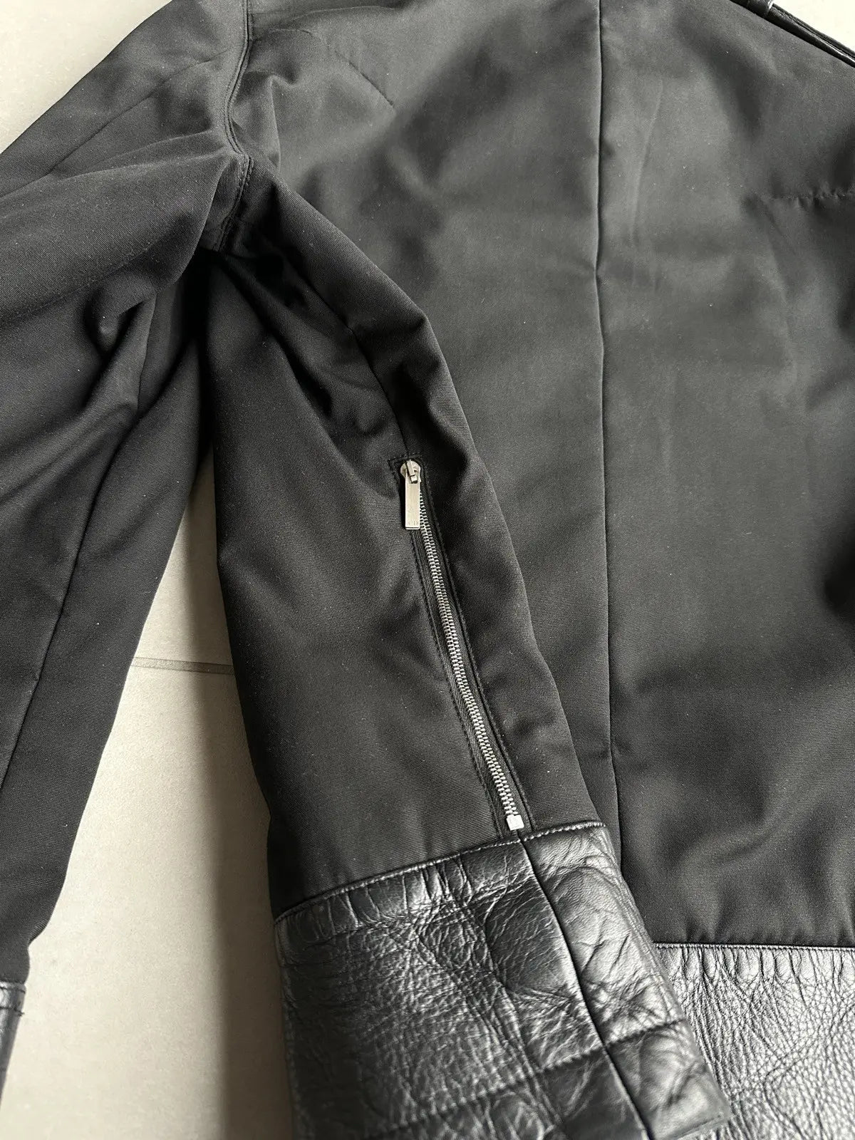 Dior homme AW02 “Reflexion” leather trimmed moto jacket