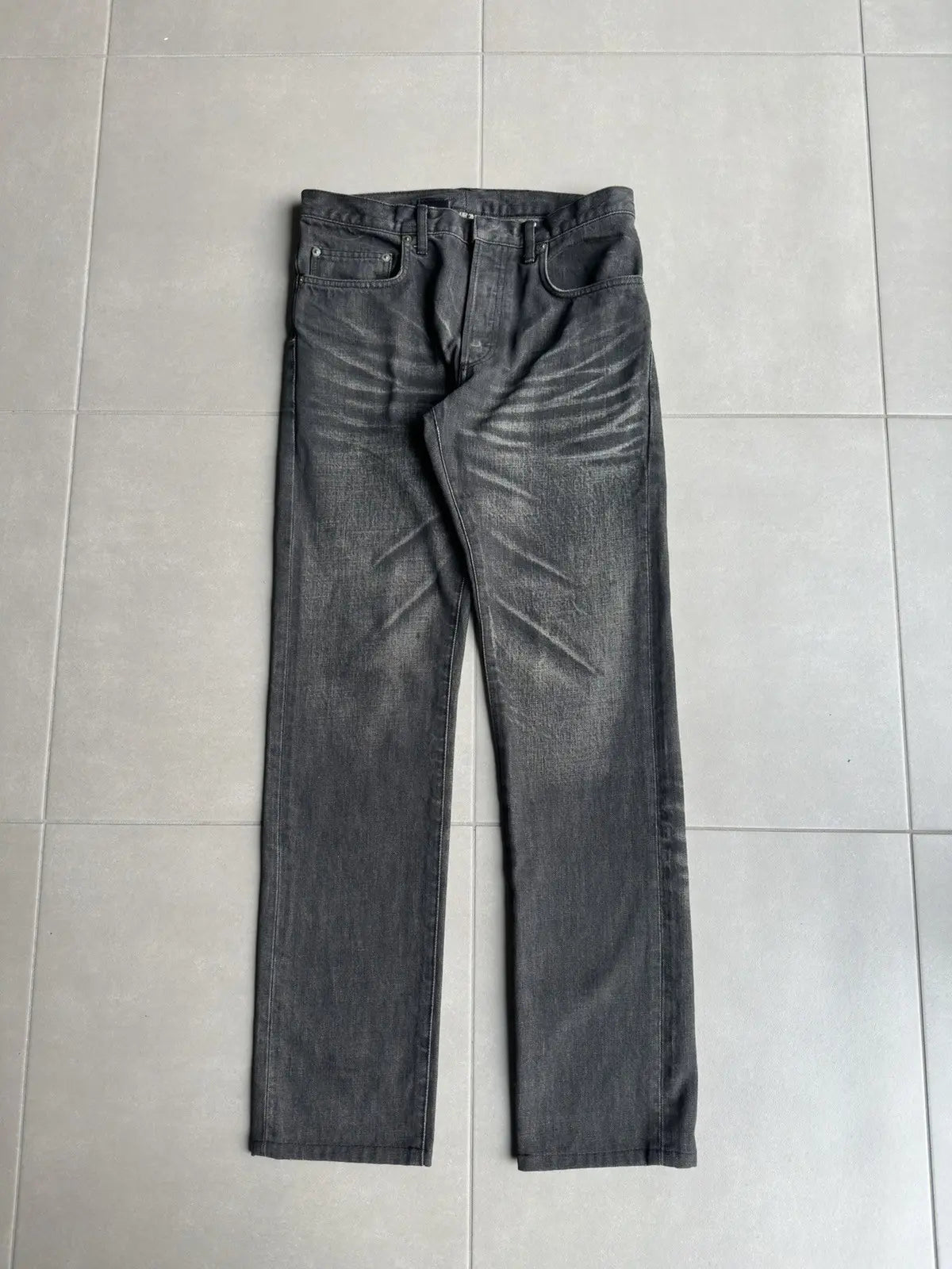 Dior Homme by Hedi Slimane whiskered black jeans