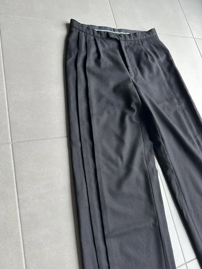 Raf Simons AW2000 “confusion” pleated wool wide trousers